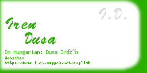 iren dusa business card